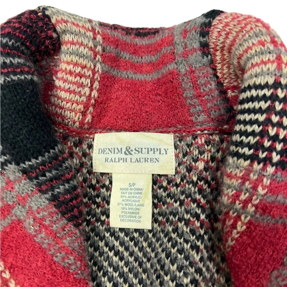 Ralph Lauren Denim & Supply Plaid Shawl Collar Cardigan Sweater - Picture 5 of 12